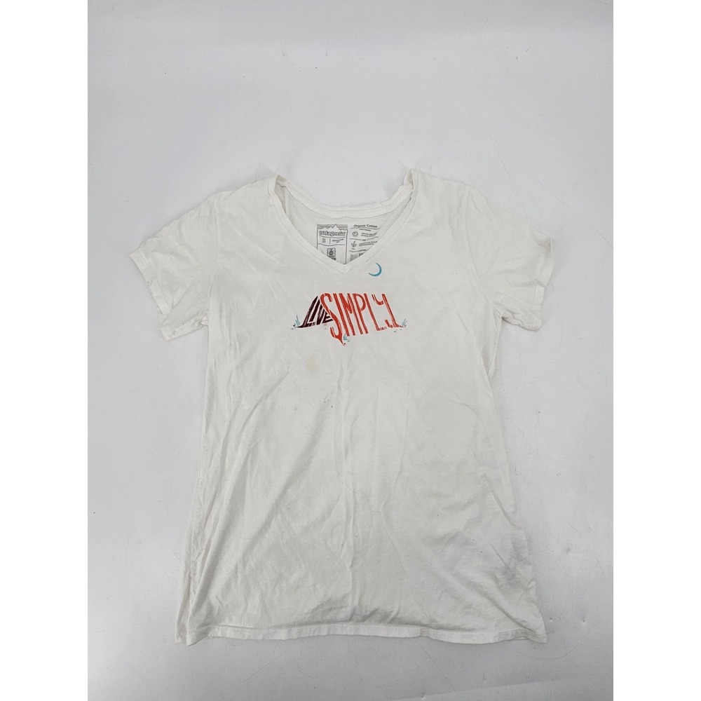Patagonia Live Simply Regular Fit Short Sleeve V-Neck T Shirt, Women's‎ Small